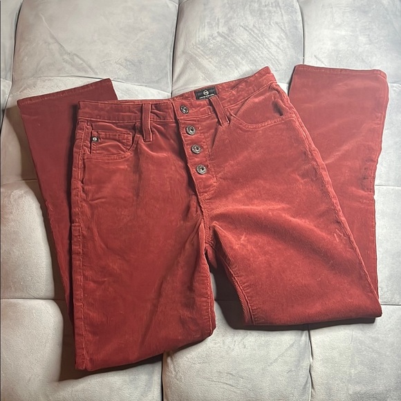 “AG: Adriano Goldschmied-The Isabelle Button Up Corduroy Pants size 27R” - Picture 1 of 9